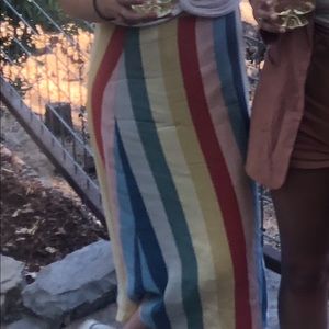 Reformation Rainbow Midi Skirt